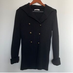 Comptoir Des Cotonniers Chunky Cardigan Sweater in Black - Size Medium